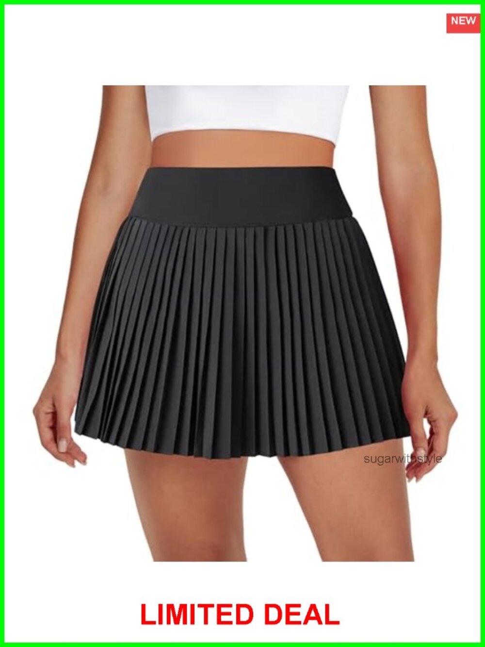 Pleated Tennis Skort High Waisted A-Line Golf Skirt with Pockets